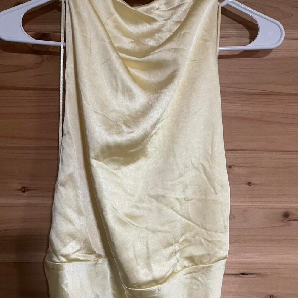 Yellow Maxi Dress Size M 31 C 5 - Picture 4 of 8